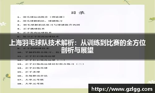 上海羽毛球队技术解析：从训练到比赛的全方位剖析与展望